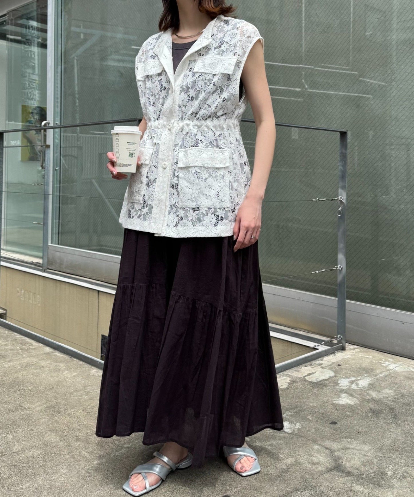 CIAOPANIC TYPY lace worker vest
