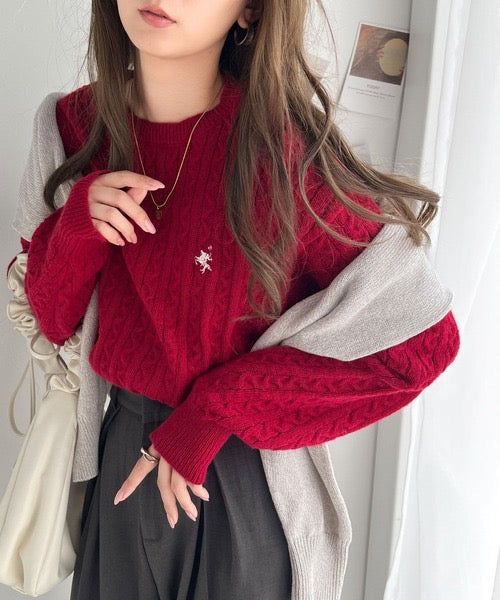 麻花刺繡logo冷衫