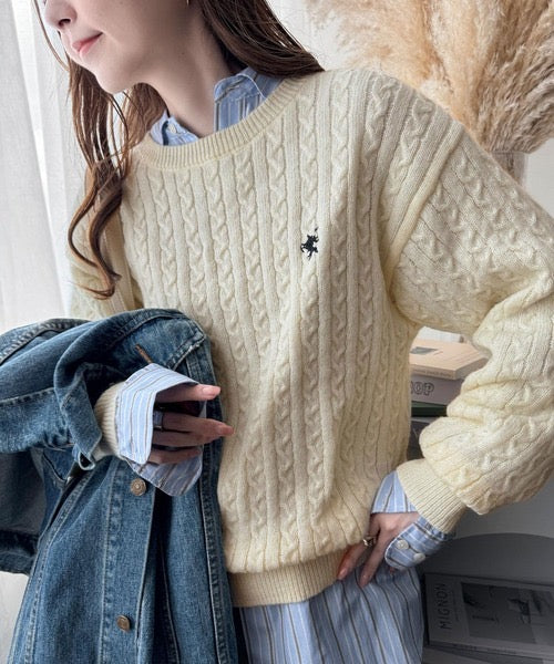 麻花刺繡logo冷衫