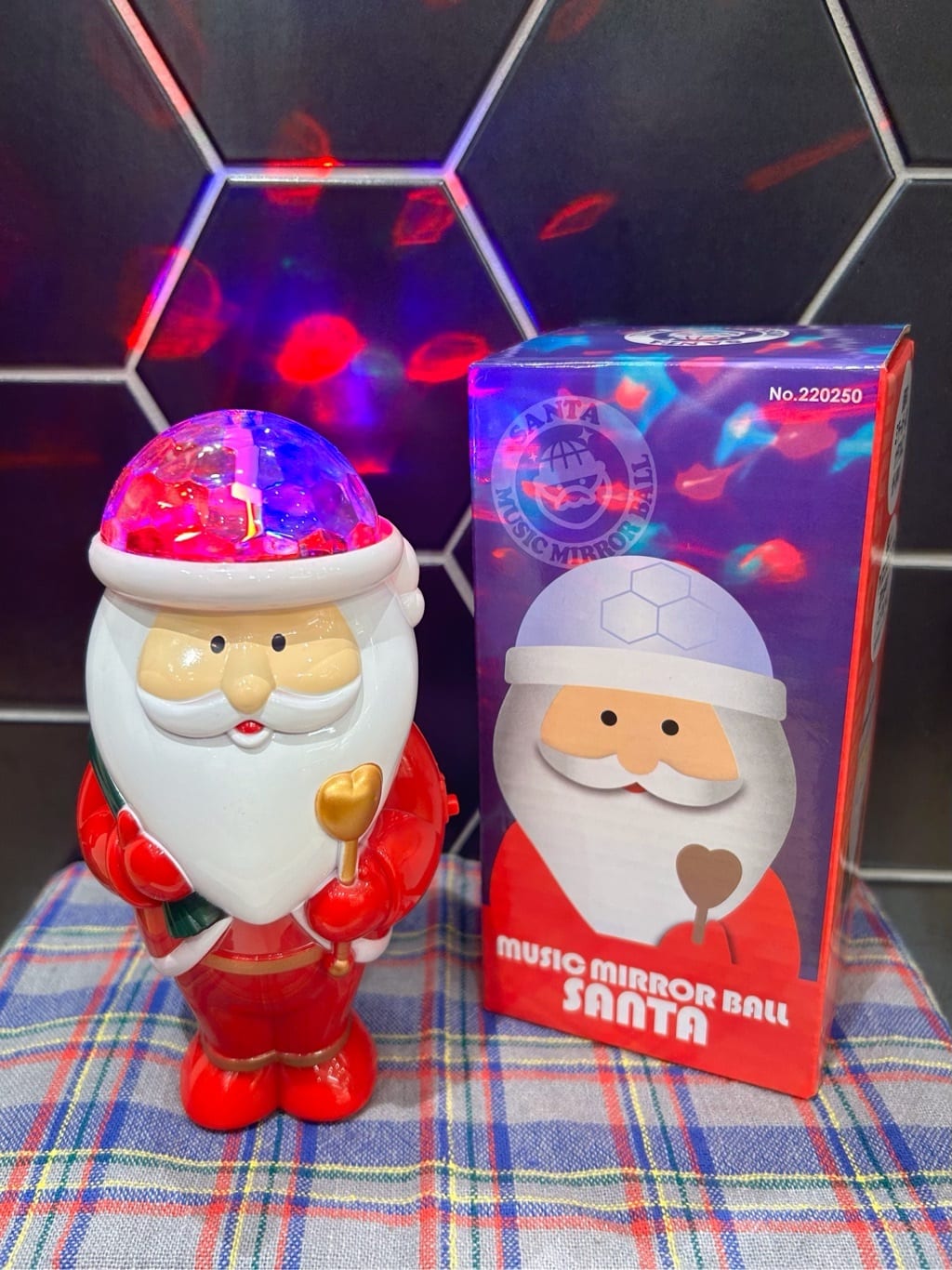 Santa music mirror ball