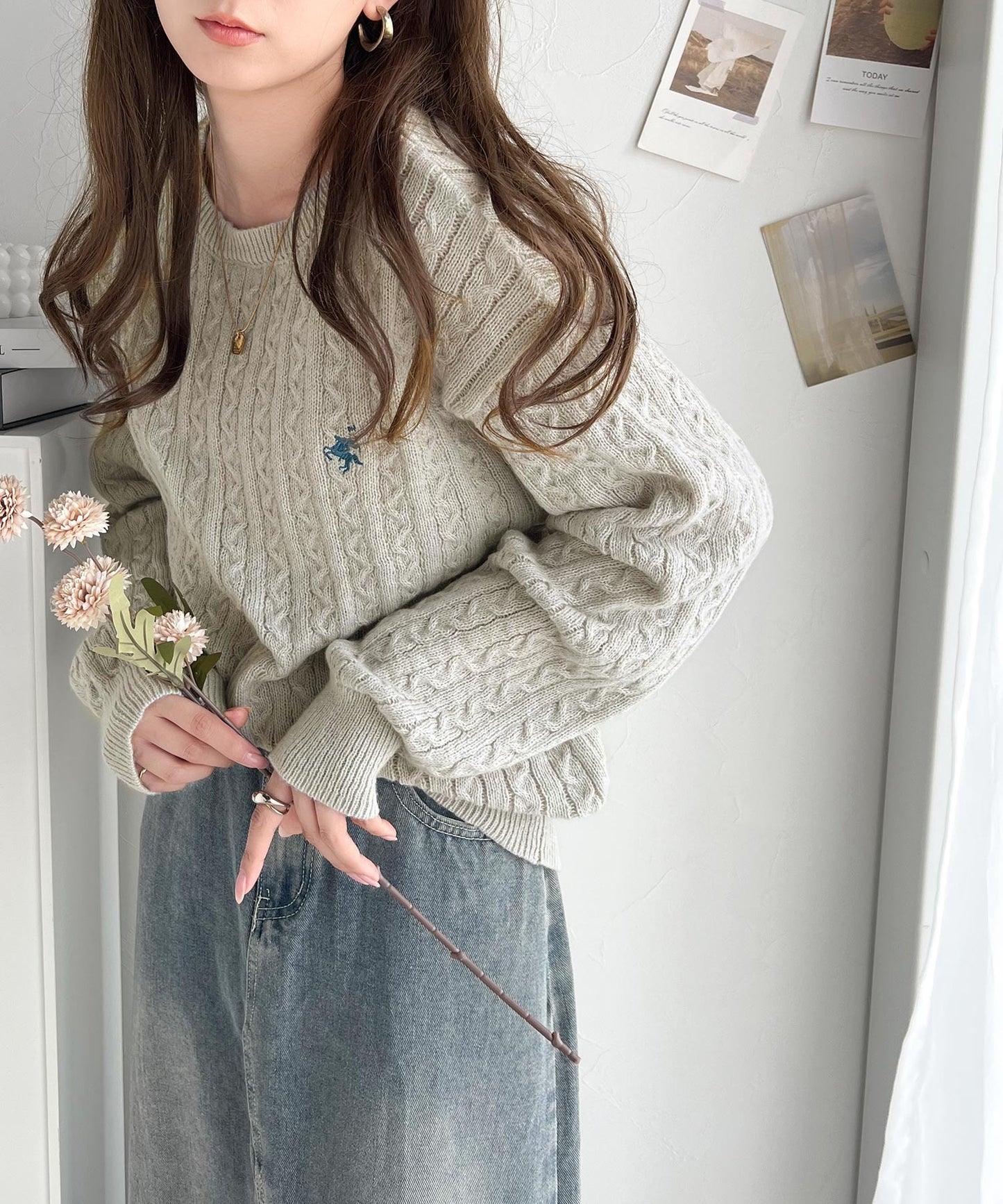 麻花刺繡logo冷衫
