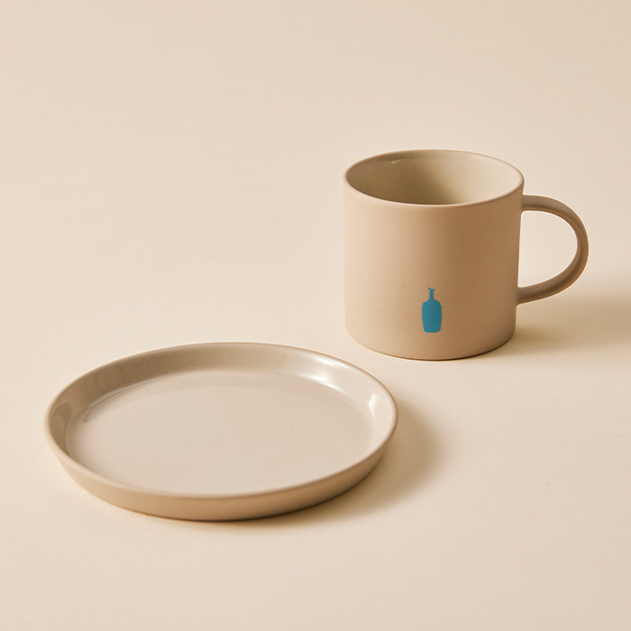 Blue bottle x Moheim mug with plate set
