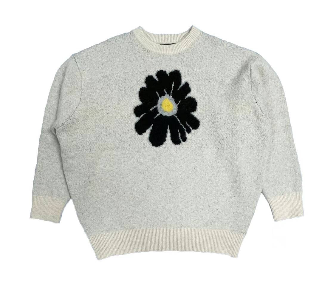 KR unisex flower knit pullover