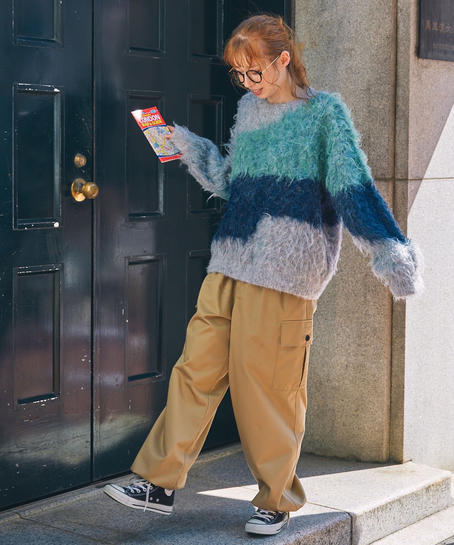 Fluffy oversized knit
