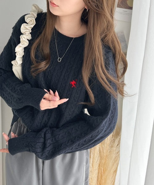 麻花刺繡logo冷衫