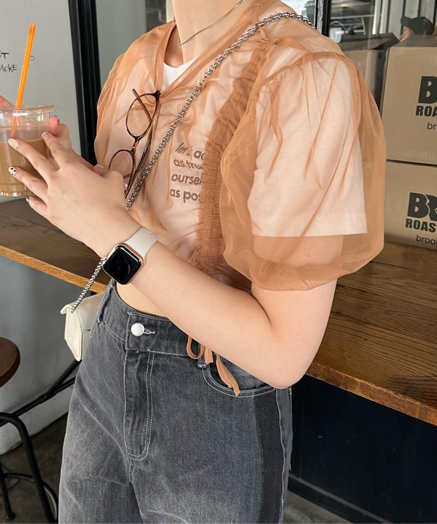 Kastane see through top