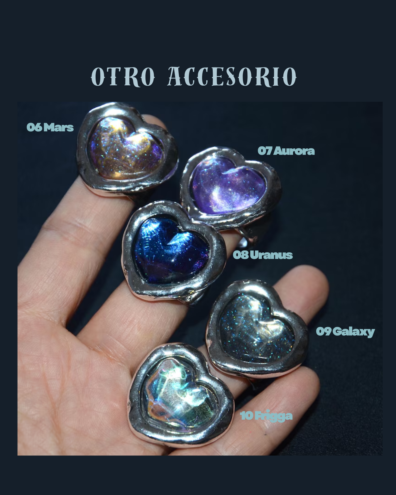 Otro Accesorio - 幻彩心心寶石戒指