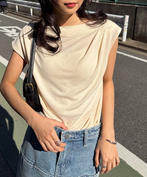 JP 垂墜法式袖Tee