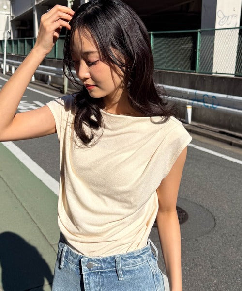 JP 垂墜法式袖Tee