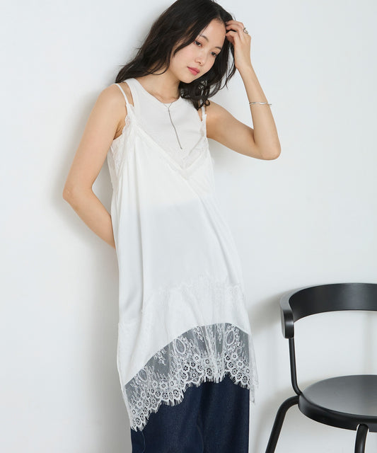 JP LAYERED SATIN LACE CAMISOLE