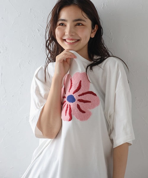 立體花花OVERSIZED TEE