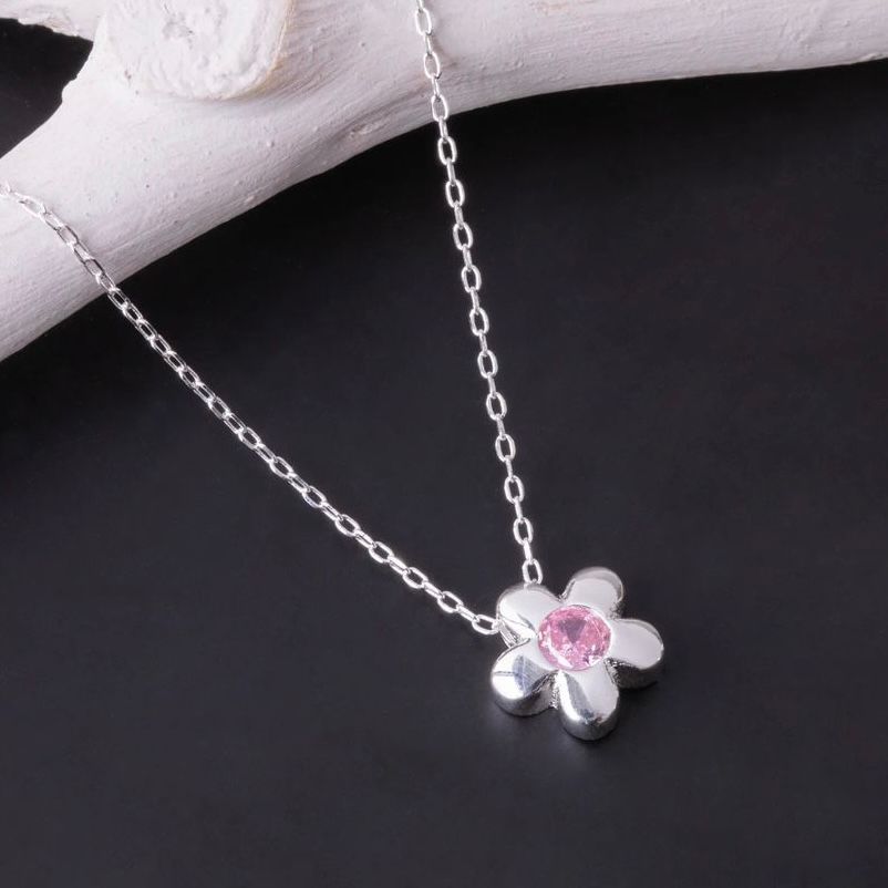 KR SILVER 925 花花寶石 Necklace