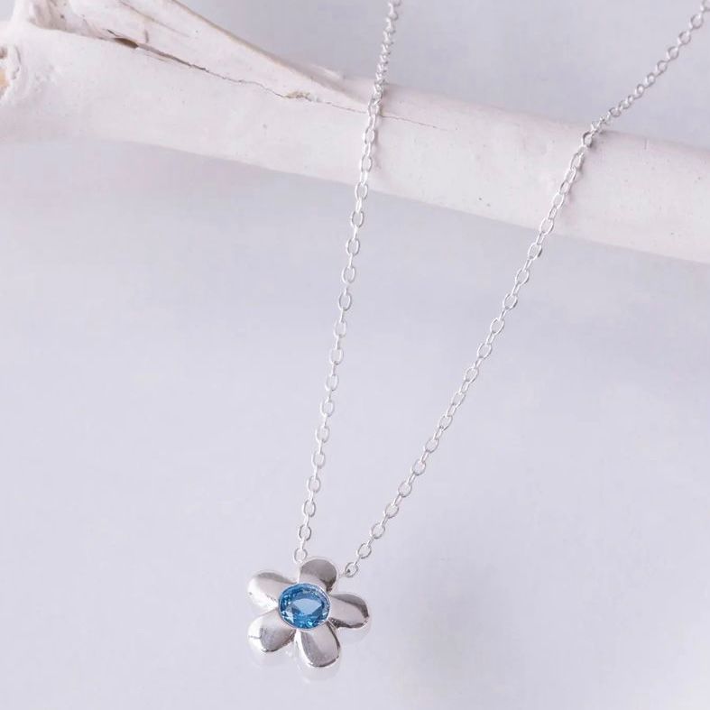 KR SILVER 925 花花寶石 Necklace