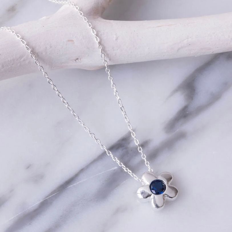 KR SILVER 925 花花寶石 Necklace