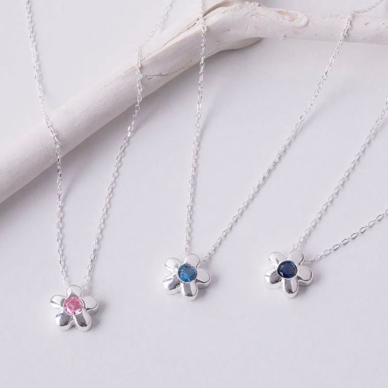 KR SILVER 925 花花寶石 Necklace