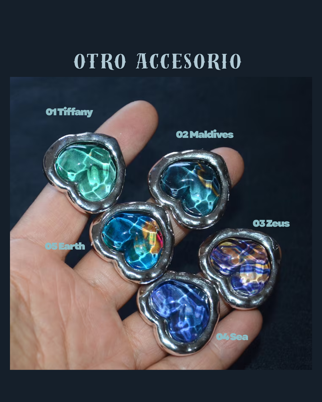 Otro Accesorio - 幻彩心心寶石戒指